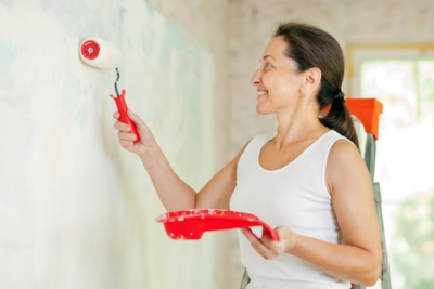 como pintar con esmalte una pared 1