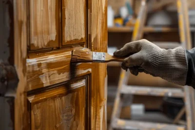 como pintar una puerta de madera