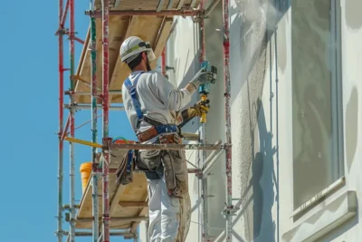 herramientas para pintar edificios