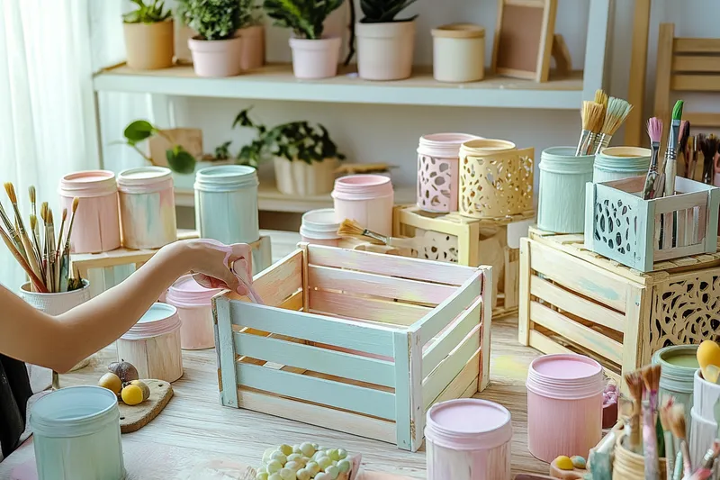 cómo pintar y decorar cajas de fruta con chalk paint para dar un toque especial a tu hogar