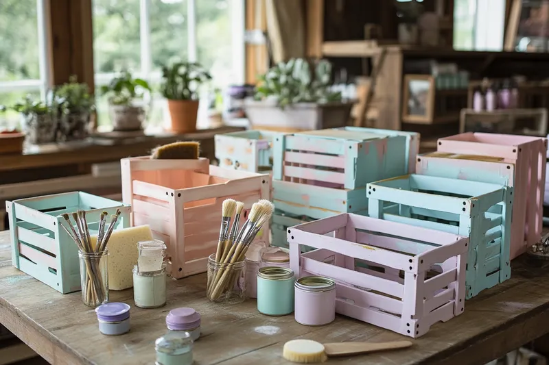 Como pintar y decorar cajas de fruta con chalk paint