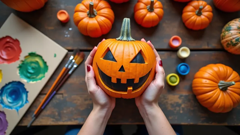 pintando calabazas para halloween, una forma creativa de decorar