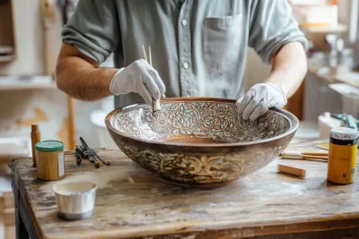 Restauracion de un lavabo antiguo