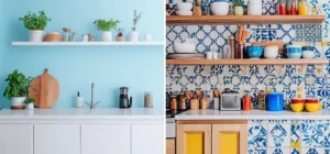 ¿Pintar las paredes de la cocina o decorar con azulejos